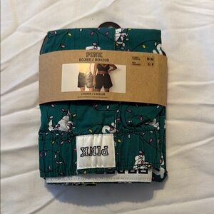 PINK Victoria's Secret Green Boxer Panties